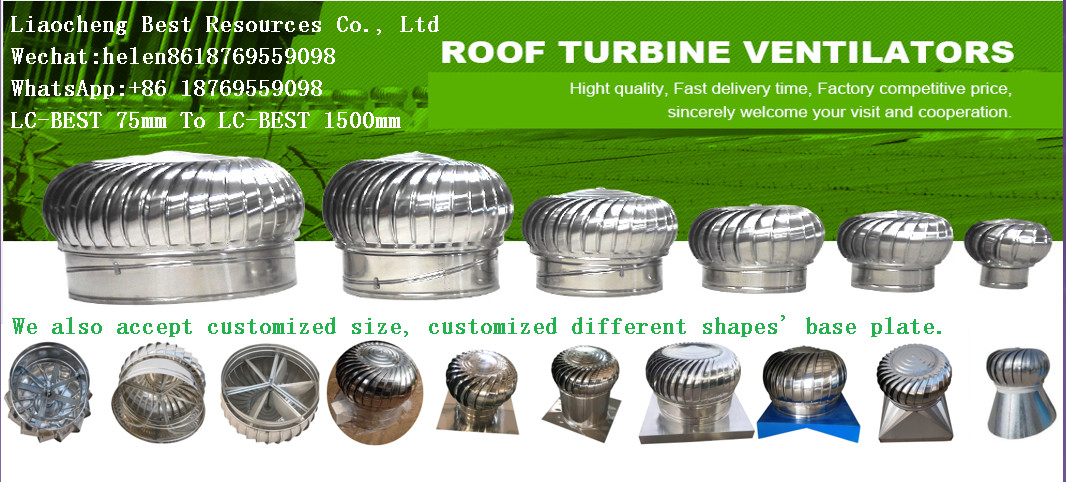quality Wind driven Roof turbine ventilator Fan factory