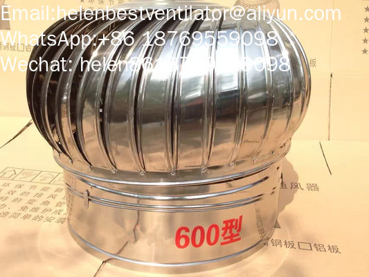 Good price 600mm Industrial No Power Roof Top Turbine Ventilation Fan online
