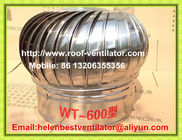 600mm roof turbo ventilator for warehouse stainless steel