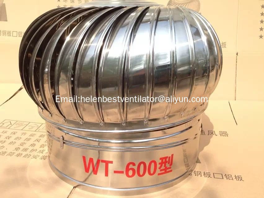 600mm wind power roof turbo ventilator for workshop stainless steel