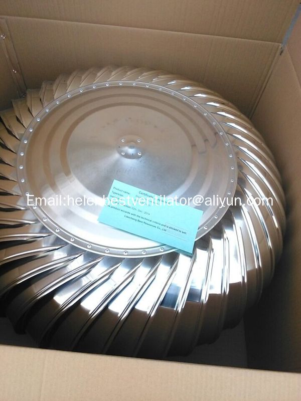800mm roof turbo ventilator for warehouse stainless steel
