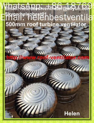 Good price 500mm wind driven roof turbo ventilator for warehouse stainless steel online