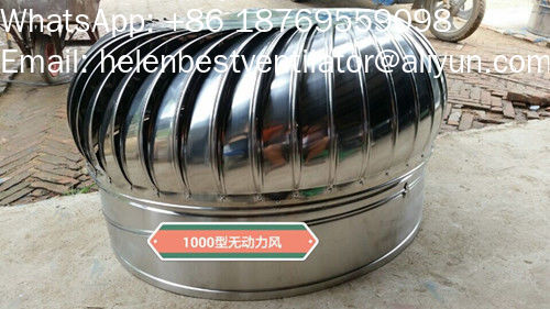 Good price 1000mm roof turbo ventilator for workshop stainless steel online